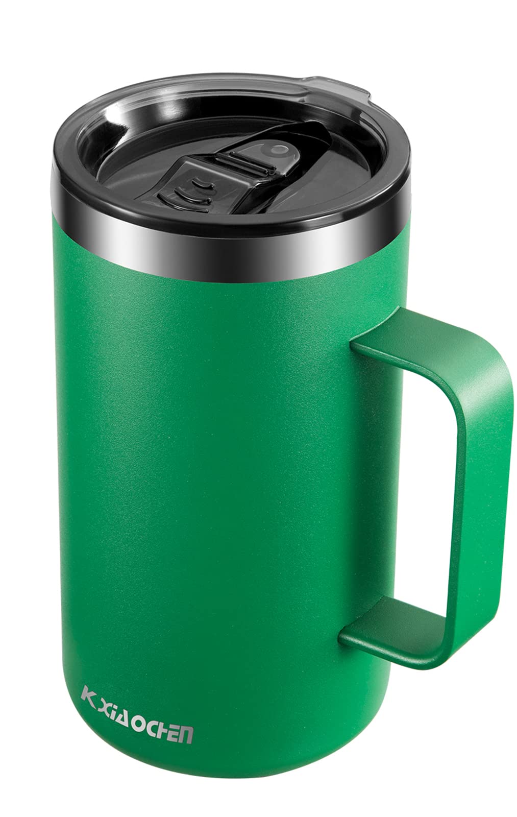 KXIAOCHEN 20oz Insulated Coffee Mug with Lid, Stainless Steel Coffee Cup, Double Wall Vacuum Coffee Tumbler with Handle, Premium Thermal Travel Coffee Mug (Navy Blue)