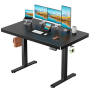 Marsail 48 x 30 Electric Standing Desk with One-Piece Desktop, Sit Stand Desk with Thickened Tabletop, Height Adjustable Stand Up Desk with Cable Management for Home Office(Frame+Desktop, 2 Packages)