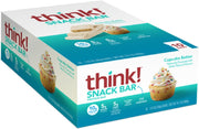 think! Protein Bars with Chicory Root for Fiber, Digestive Support, Gluten Free with Whey Protein Isolate, Cupcake Batter, Snack Bars without Artificial Sweeteners, 1.4 Oz (10 Count)