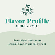 Simply Organic Ground Ginger Root, 1.64 Ounce, Non ETO, Non Irradiated, Non GMO, Complements Both Sweet & Savory Dishes