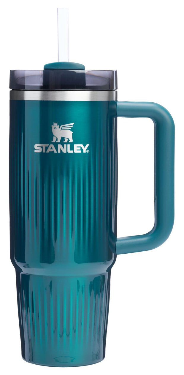 STANLEY Quencher H2.0 Tumbler with Handle and Straw 40 oz | Flowstate 3-Position Lid | Cup Holder Compatible for Travel | Insulated Stainless Steel Cup | BPA-Free | Black Chroma