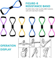 Yoga Sets for Women Pilates at Home Equipment Pilates Magic Ring Booty Bands for Working Out Glutes Yoga Ball 25cm Figure 8 Resistance Band Yoga Bands for Stretching