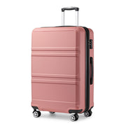 Kono 3 Piece Luggage Sets Expandable(only 28") Lightweight with Spinner Wheels TSA Lock Hardside Travel Rolling Suitcases 20in 24in 28in Carry on Pink