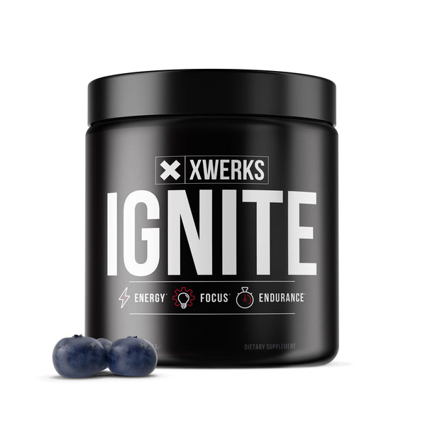 Xwerks Ignite Watermelon Pre Workout Powder, Natural Keto Pre Workout for Women and Men with Explosive Energy, Gluten Free Blend for Endurance and Stamina, 150mg Caffeine, 30 Servings
