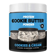 Whey Protein Cookie Butter Powder - Cookies & Cream | Keto-Friendly, Low Carb, No Added Sugars, Gluten-Free | Easy to Mix, Bake and Spread | 7.9oz