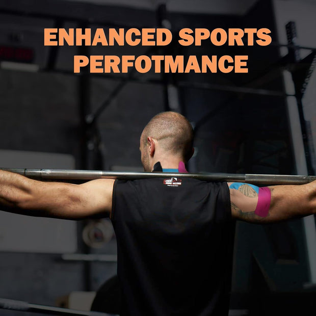 OK TAPE Kinesiology Tape, Regular Original Cotton Elastic Athletic Tape for Support and Recovery, Sports Tape, 2in×16.4ft Uncut Roll - Pink