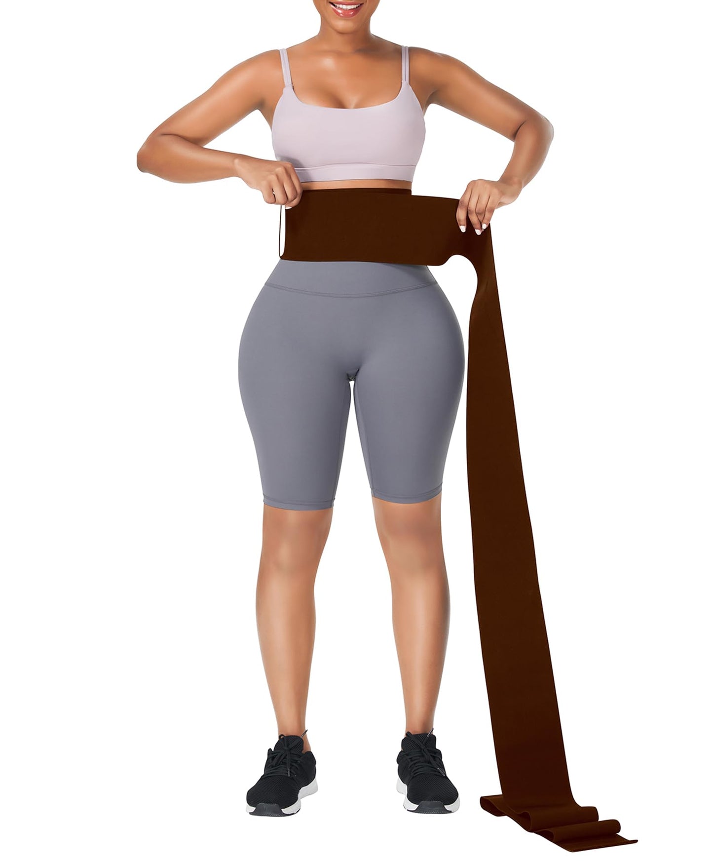 FeelinGirl Waist Trainer for Women Bandage Wrap Trimmer Belt Long Torso Tummy Wraps Belly Body Shaper Waist Trimmer Belt