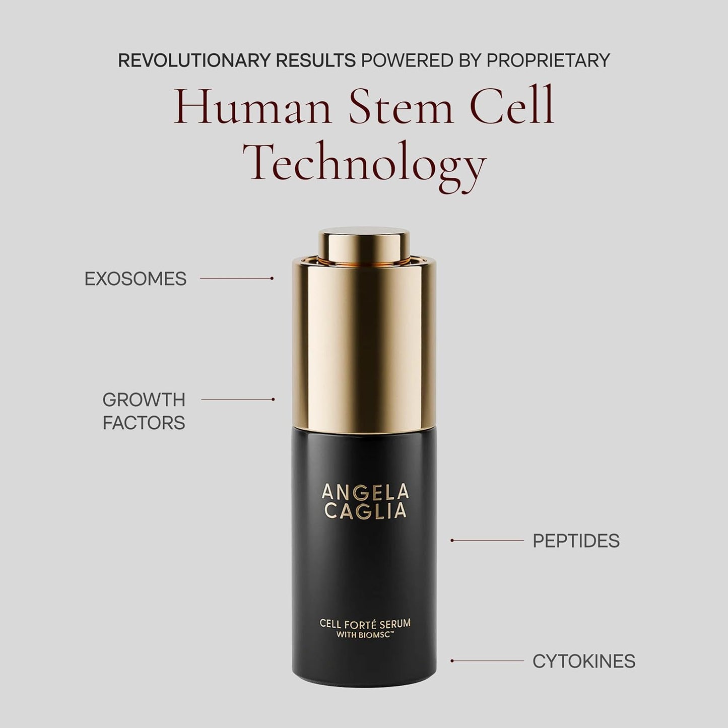 Cell Forté Serum | Billions of Human Stem Cell-derived Exosomes, Growth Factors, and Peptides with Hyaluronic Acid for Fine Lines and Wrinkles - Reduces Sun Damage & Hyperpigmentation - 4 in 1 Formula