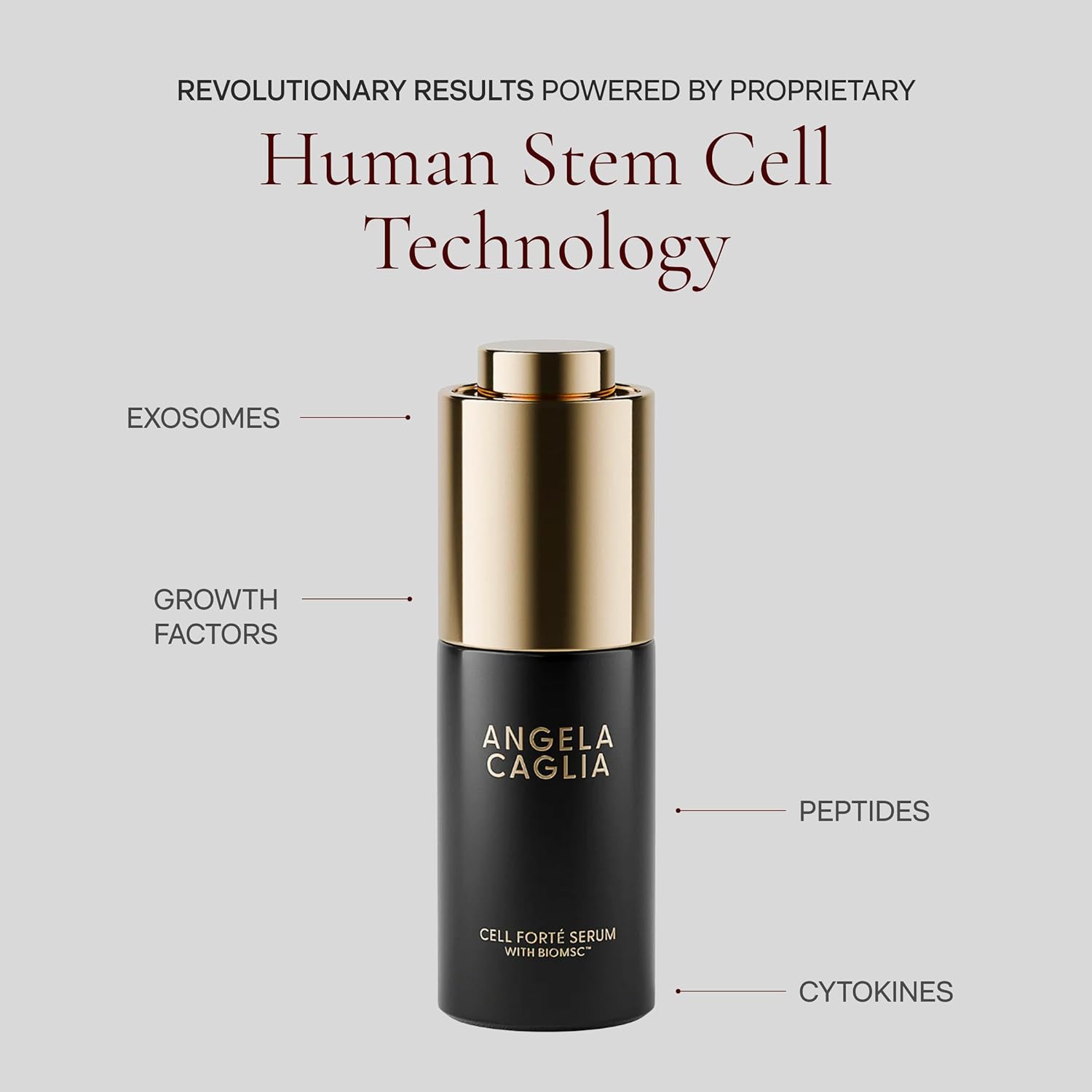 Cell Forté Serum | Billions of Human Stem Cell-derived Exosomes, Growth Factors, and Peptides with Hyaluronic Acid for Fine Lines and Wrinkles - Reduces Sun Damage & Hyperpigmentation - 4 in 1 Formula