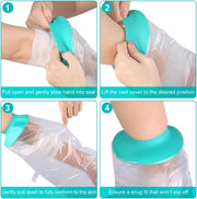 Waterproof Leg Cast Cover for Showering, Reusable Shower Sleeve for Lower Leg After Surgery, Watertight Non-Slip Adult Fracture Protector Bag, Water Proof Medical Covers for Calf/Ankle/Wound/Bandages