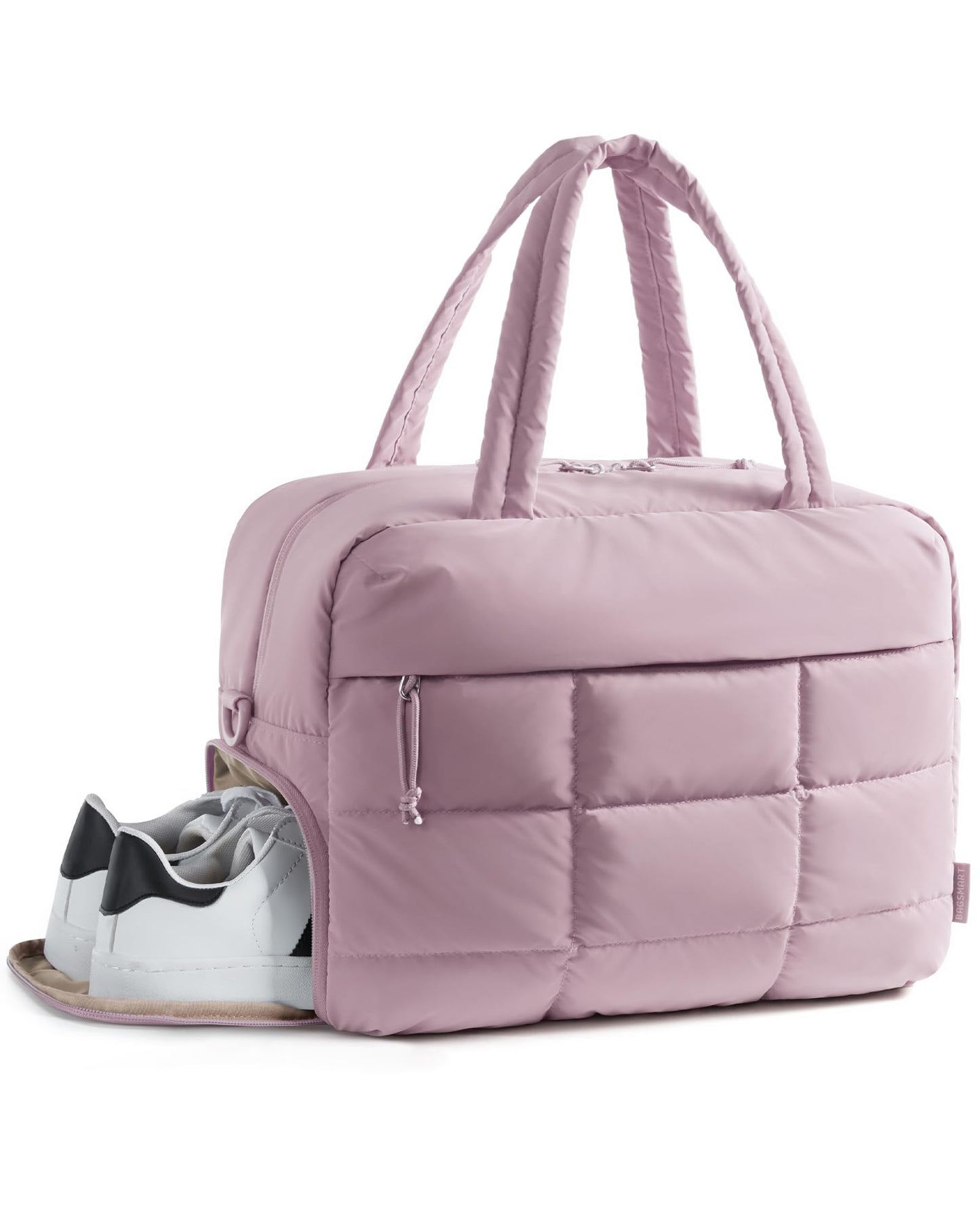 BAGSMART Gym Bag for Women, 23L Carry on Travel Duffle Bag, Water-resistant Weekender with Shoe Compartment, Camel