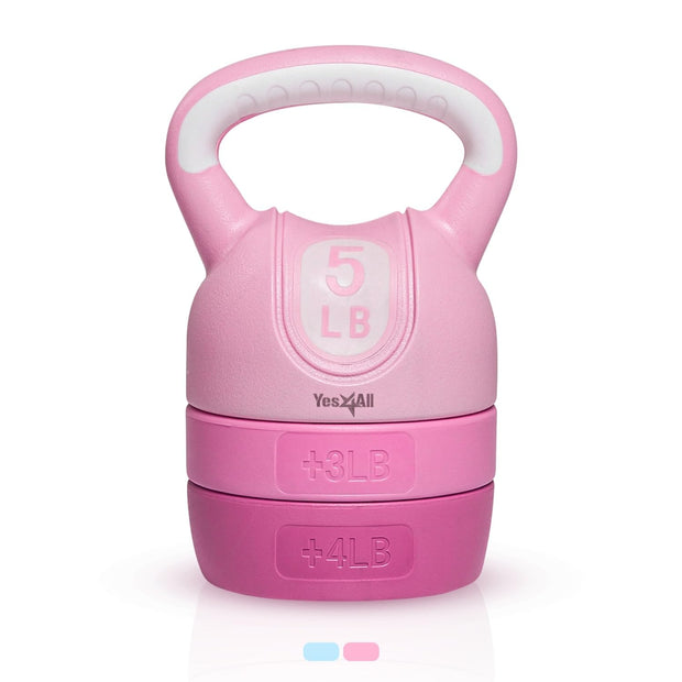 Yes4All Kettlebell Sets - Adjustable Kettlebell Set for Strength Training - Kettlebells Adjustable Weight for Versatile Workouts