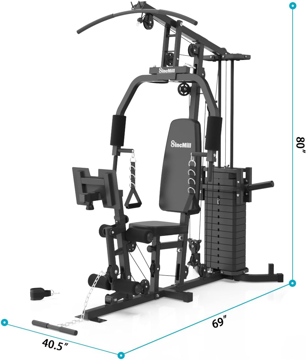 Home Gym SCM-1148L 148LB Multifunctional Full Body Home Gym Equipment for Home Workout Equipment Exercise Equipment Fitness Equipment SincMill