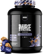 REDCON1 MRE Protein Powder, Blueberry Cobbler - Meal Replacement Protein Blend Made with MCT Oil & Whole Foods - Protein with Natural Ingredients to Aid in Muscle Recovery (25 Servings)