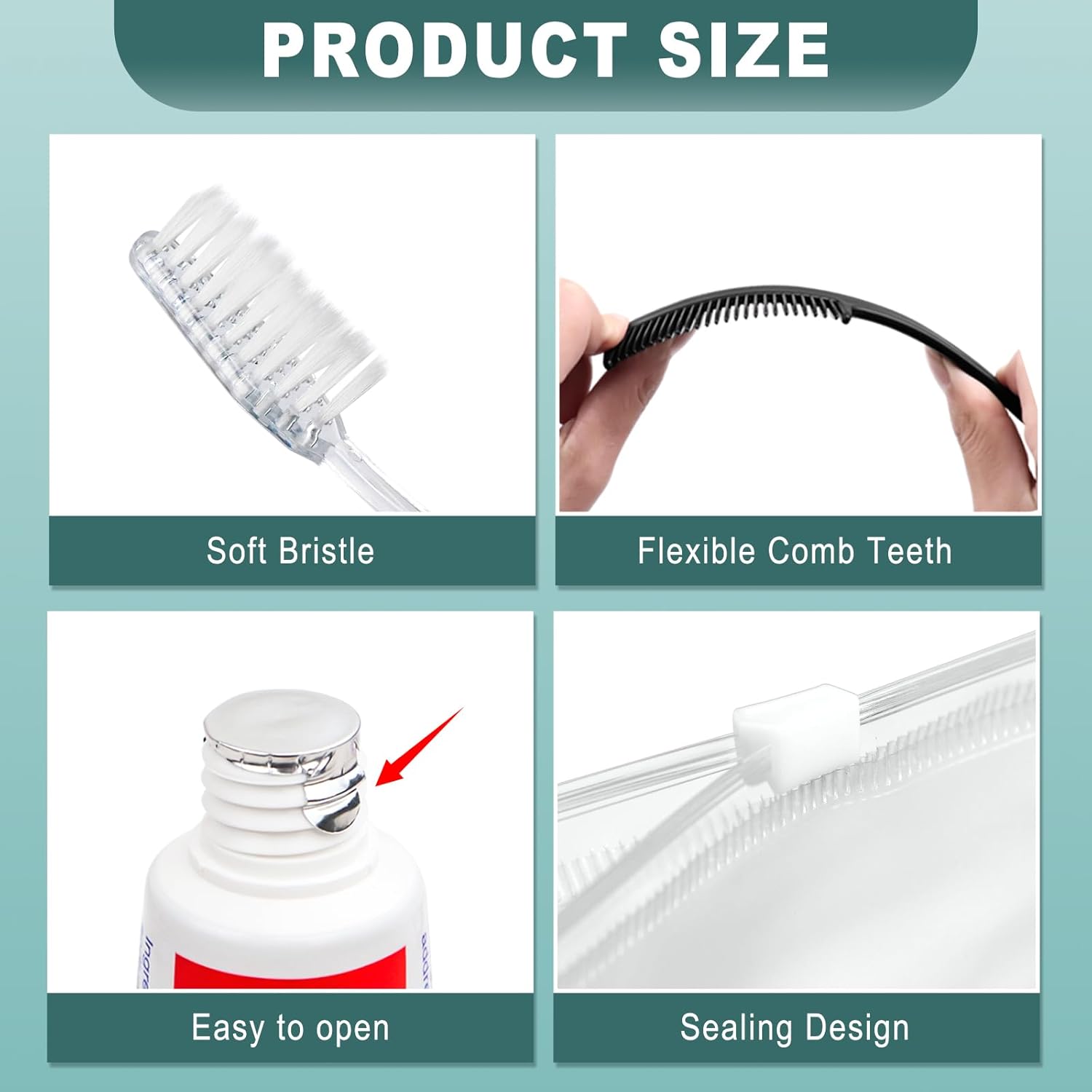 20 Sets Personal Hygiene Kit Bulk, Disposable Toothbrushes with Toothpaste Floss Comb Soap Cover Shampoo Body Wash and Vanity Kit, Toiletry Kits Homeless Supplies Bulk for Women,Men,Travel,Homeless
