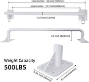 Wall Mounted Doorway Pull Up Bar, Heavy Duty Strength Training Pull-Up Bars for Doorframe, Support Beam or Joist Mount Thick Metal Sturdy Construction Support 500 lbs