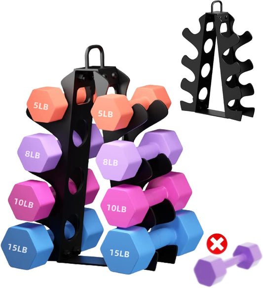 Dumbbell Rack Stand Only(No Dumbbells Rack Only), Weight Rack for Dumbbells 5-15LB, Upgraded Handle, Compact A-Frame Weight Rack, Suitable for Home Gym