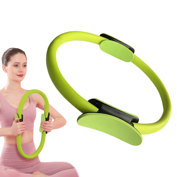 Upgrade Pilates Ring Fitness Circle,Lightweight & Durable Foam Padded Handles, Flexible Resistance Exercise Equipment for Toning Arms, Thighs Legs & Core