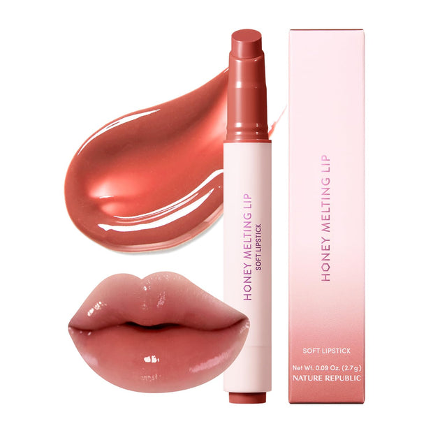 Nature Republic HONEY MELTING LIP PLUMPING (11 PINK) SOFT LIP STICK Tint & Plump Hydrating Gloss, Moisturizing balms, Volumizing formula & Sheer tint, Glowy Finish, korean make up