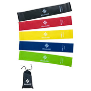 Resistance Loop Exercise Bands-5/10 Pack-10/12 Inch Stretch Bands for Working Out with Carry Bag-Elastic Bands for Physical Therapy, Rehab, Yoga, Pilates and Strength Training at Home or Gym