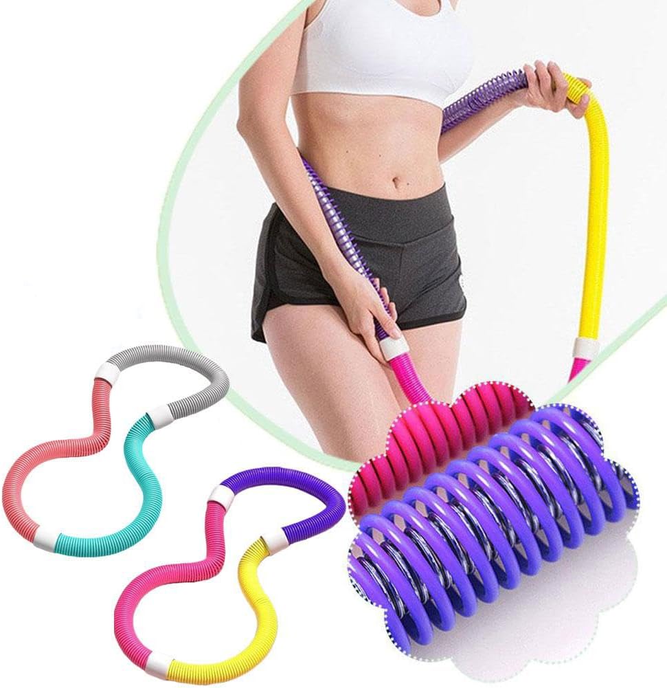 2025 New Soft Spring Exercise Hoop for Adults, Foldable Fitness Hoop, Waist-Friendly Design, Portable Slimming Exercise Equipment, Spring Fitness Circle for Home and Travel (1kg)