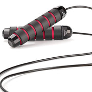 Skipping Rope with Ball Bearings Rapid Speed Adjustable Jump Rope Cable and 6” Memory Foam Handles Ideal for Aerobic Exercise Like Speed Training, Extreme Jumping, Endurance Training and Gym