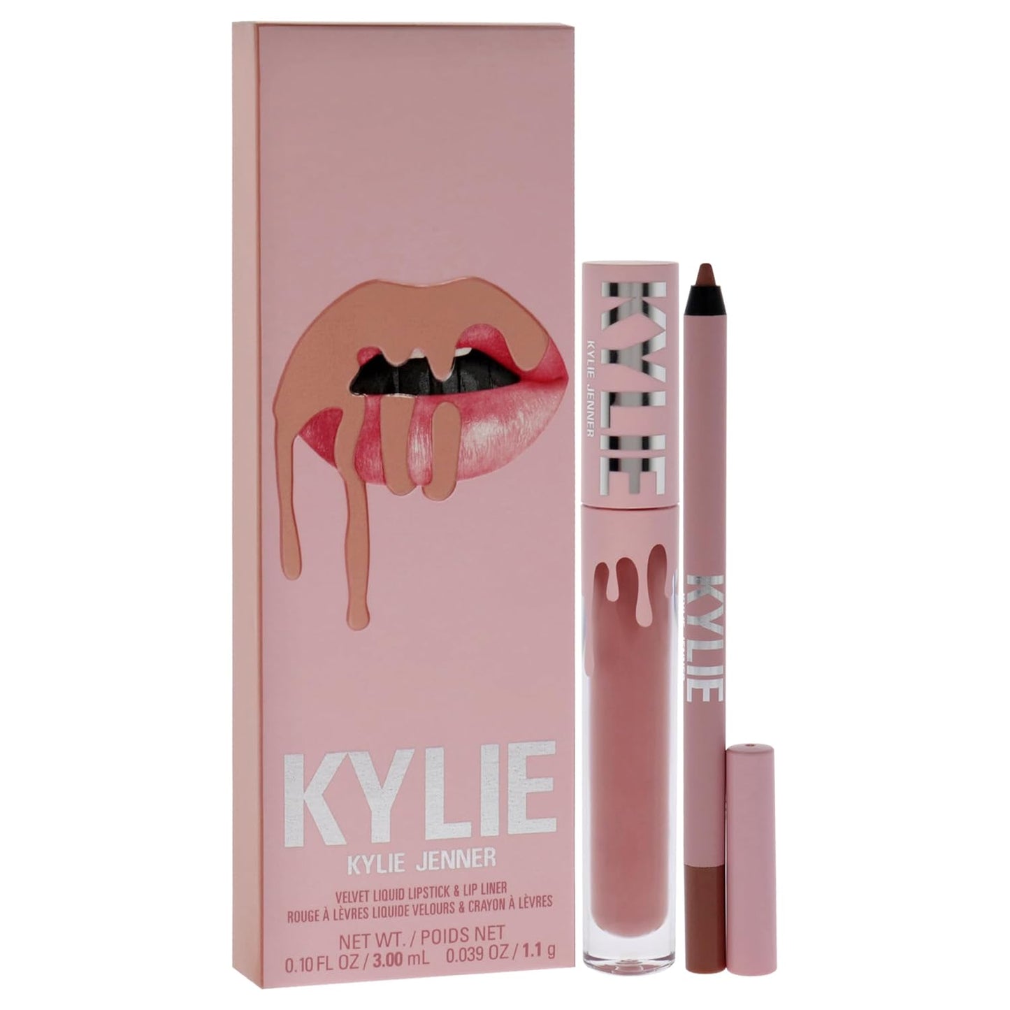 Velvet Lip Kit - 700 Bare by Kylie Cosmetics for Women - 2 Pc 0.10 oz Velvet Liquid Lipstick, 0.03 oz Lip Liner
