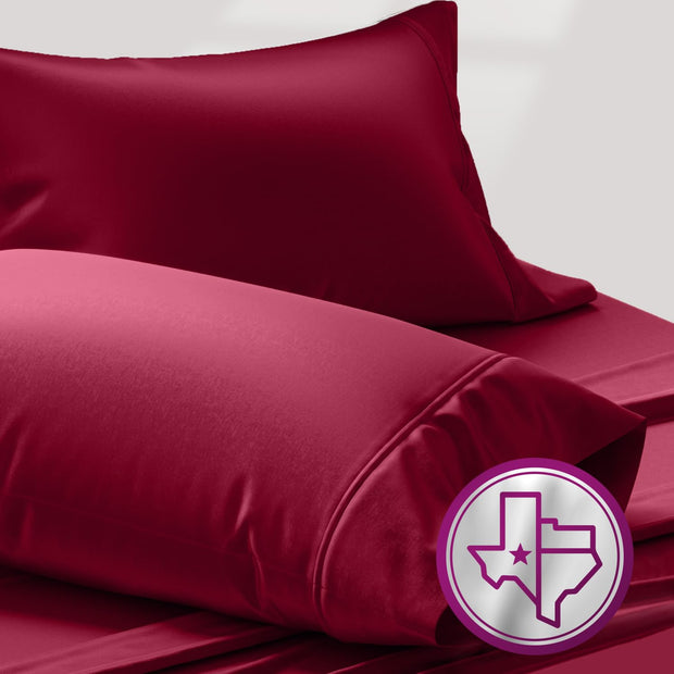 TEXAS LINEN CO. 100% Egyptian Cotton Sheets King Size Set - 1200 Thread Count Egyptian Cotton Luxury Sheets King Size, 17" Deep Pocket, Soft, Cooling Sateen Weave Hotel Quality Bedding Set - White