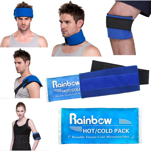 Soft Ice Packs Reusable Gel Pack 2, Hot and Cold Gel Ice Packs for Injuries, Headaches, Joint Pain Relief, Comfort Ice Pack Flexible Therapy on Neck, Ankle, Knee, Leg, Shoulder, Elbow, Wrist, Feet