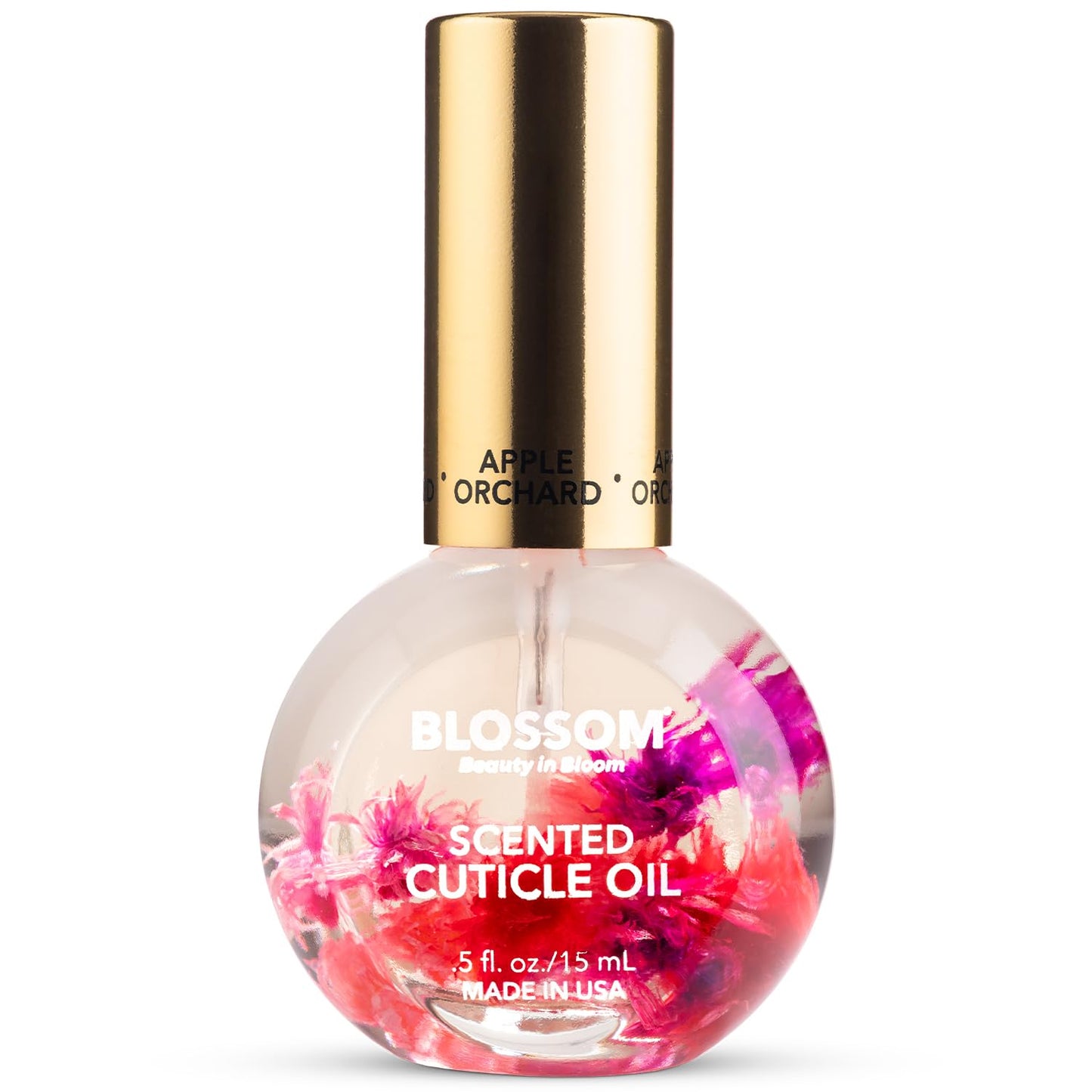 Blossom Cuticle Oil for Nails, Hydrating, Moisturizing, Scented Nail Oil Cuticle Care, Infused with Real Flowers, Made in USA, 0.5 fl. oz, Rose