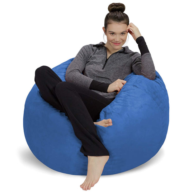Sofa Sack Bean Bag Chair - Plush, Ultra Soft - Memory Foam Bean Bag Chair with Microsuede Cover - Stuffed Foam Filled Furniture and Accessories for Dorm Room 3 Feet - Charcoal