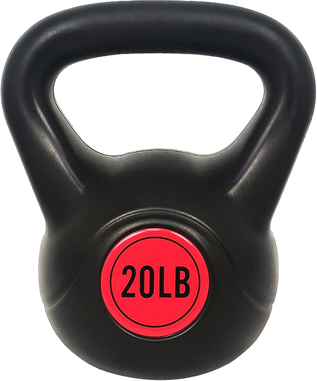 ​Wide Grip 3-Piece Kettlebell Exercise Fitness Weight Set, Include 5 lbs, 10 lbs, ​15 lbs​ and 20 lbs, Set of 3 or Set of 4
