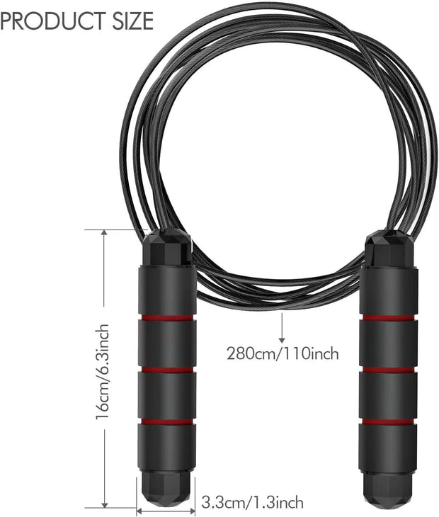Jump Rope,Adjustable Jumping Rope,Tangle Free Fast Ball Bearings Skipping Ropes,Suitable for Men, Women, and Kids,Fitness,Workout and Slimming at Home,School.
