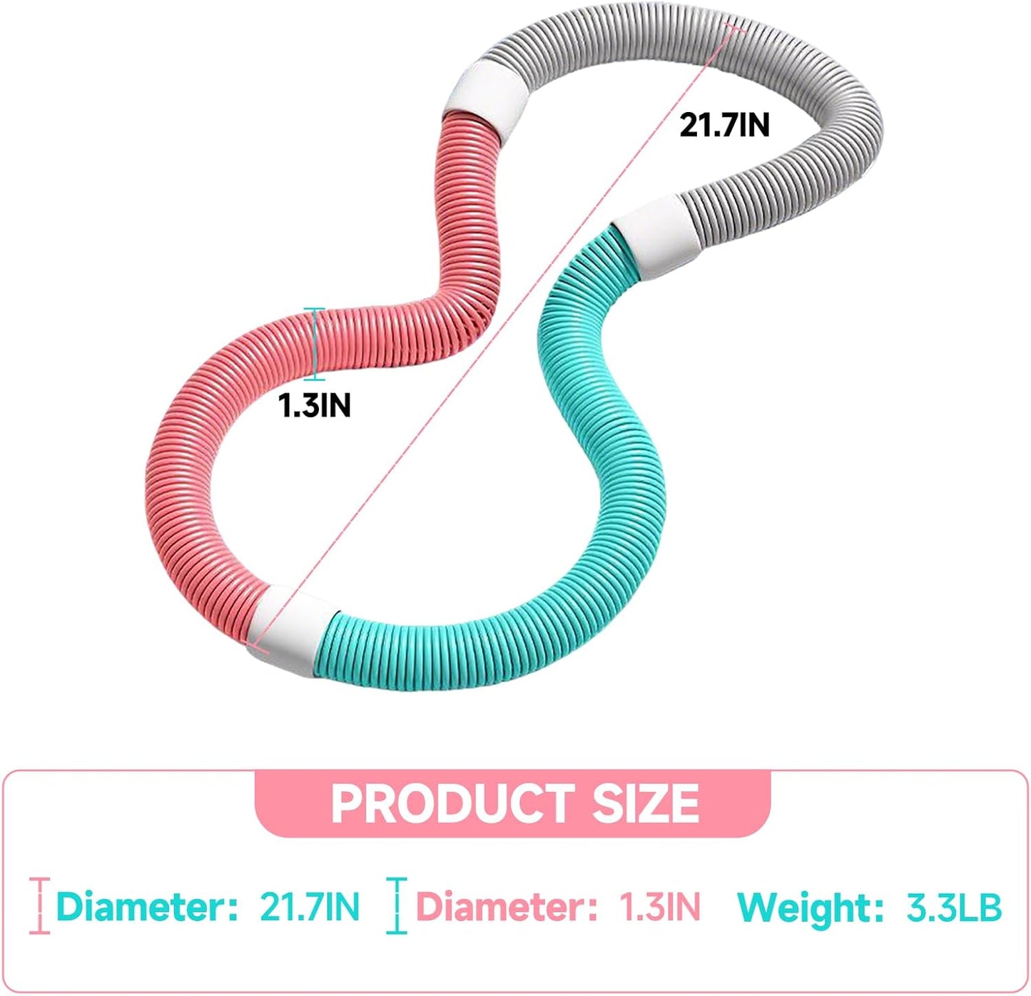 Foldable Fitness Hula Hoop, no Waist Damage Spring Design, Suitable for Home Fitness and Travel Carrying