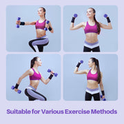 Zempox Adjustable Dumbbell Set of 2, 4 in 1 Free Weights Dumbbells Set for Women, Hand Weights for Women at Home, Each 2lb 3lb 4lb 5lb with TPU Soft Rubber Handle for Home Gym Exercise Training