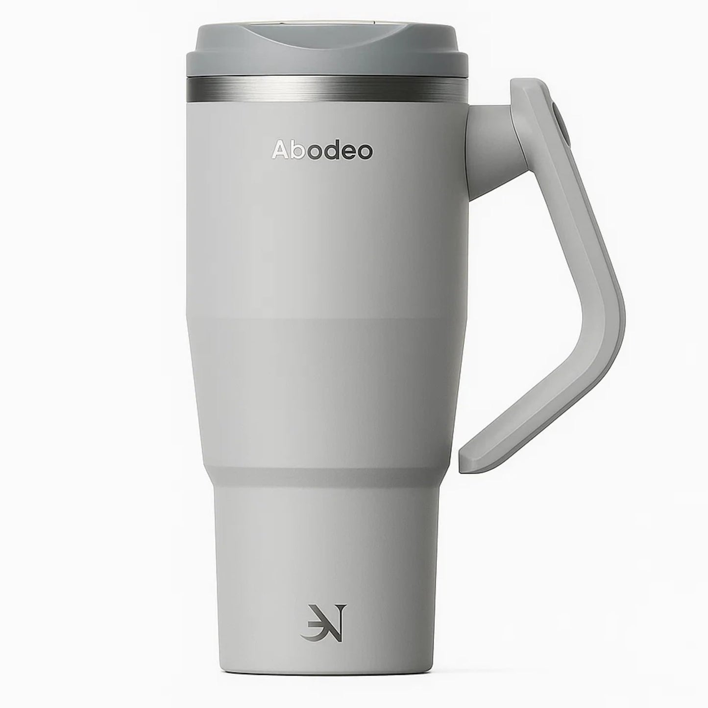 Insulated 40 oz Tumbler with Rotatable Handle, Straw & Leak Proof Lid - Stainless Steel Coffee Mug, Reusable Water Bottle Flask | Travel Coffee Tumblers - Fits Most Car Cup Holders (Black)
