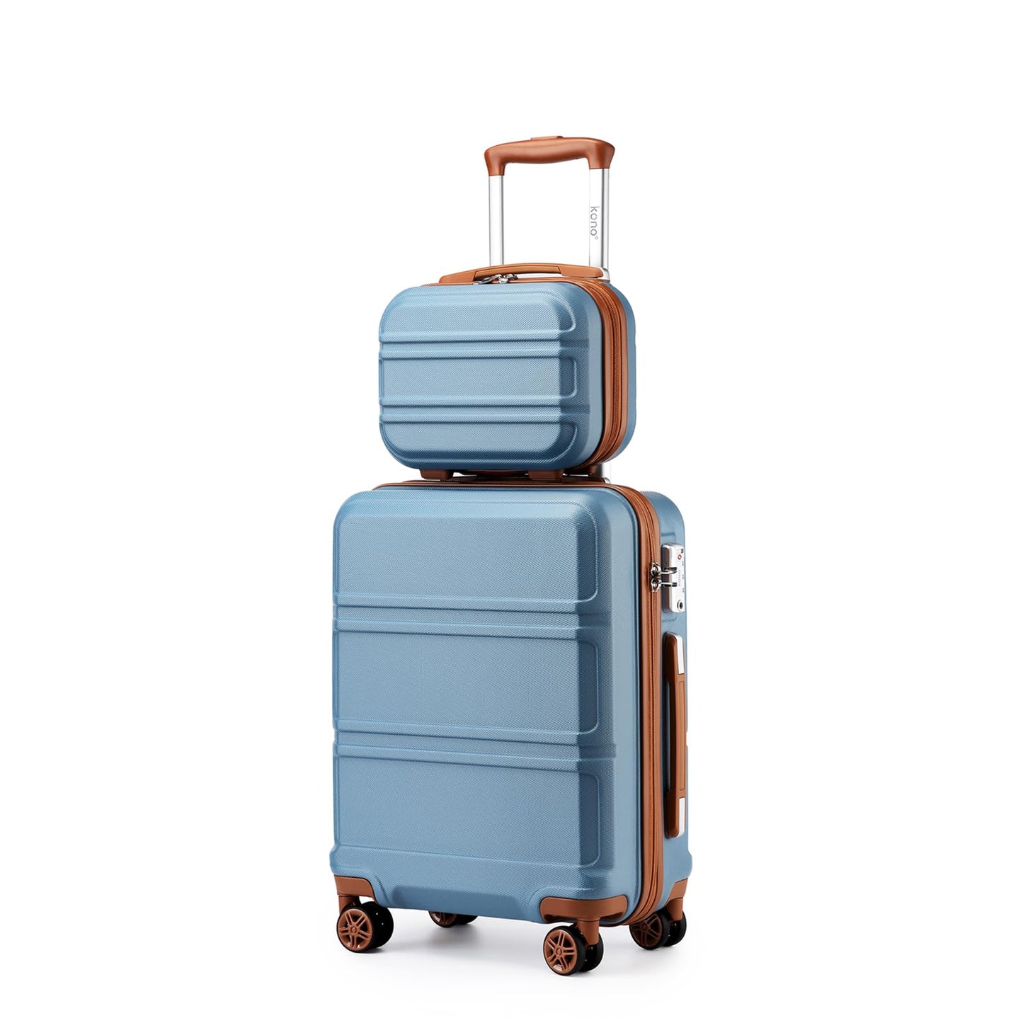 Kono 3 Piece Luggage Sets Expandable(only 28") Lightweight with Spinner Wheels TSA Lock Hardside Travel Rolling Suitcases 20in 24in 28in Carry on Pink