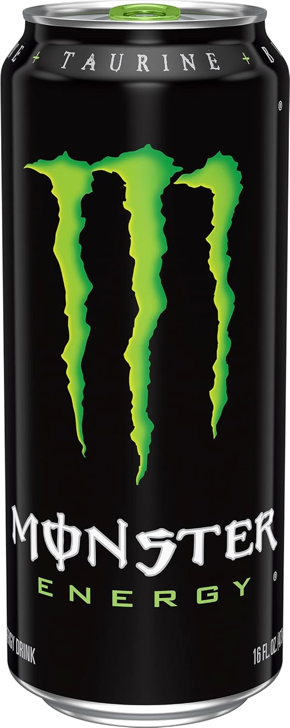 Monster Energy Drink, Green, Original, 16 Ounce (Pack of 12)