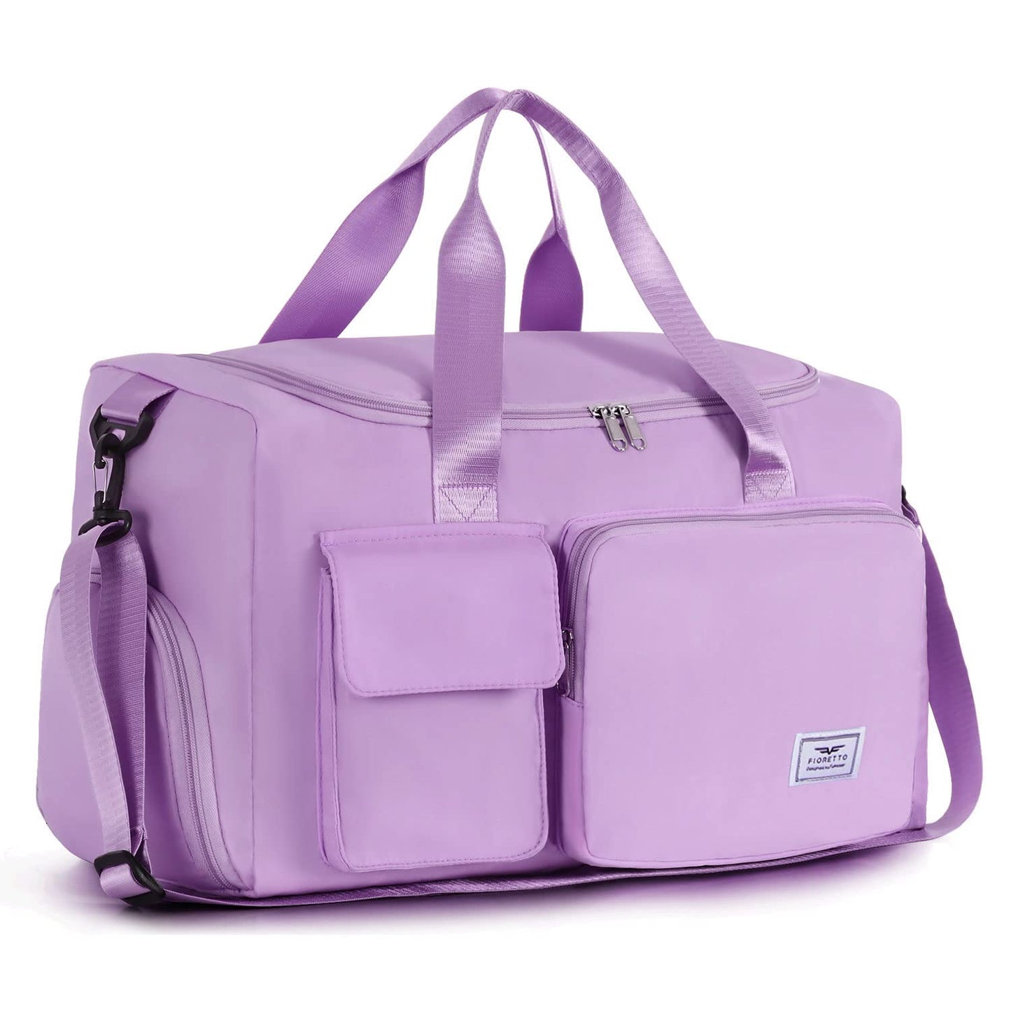 FIORETTO Women's Gym Duffle Bag with Shoes Compartment, 37L Capacity, Ideal for Travel, Gym, Sports, Duffel, Weekender