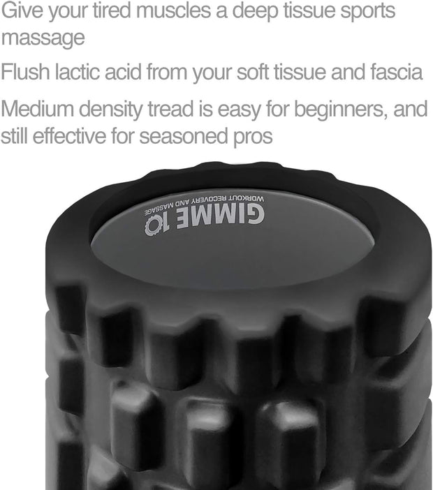 Trigger Point Releasing Foam Massage Roller with Medium Compression for Exercise, Stretching, and Muscle Recovery - Relieves Muscle Tightness, Improves Mobility, and Circulation