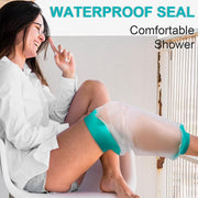 Waterproof Leg Cast Cover for Showering, Reusable Shower Sleeve for Lower Leg After Surgery, Watertight Non-Slip Adult Fracture Protector Bag, Water Proof Medical Covers for Calf/Ankle/Wound/Bandages