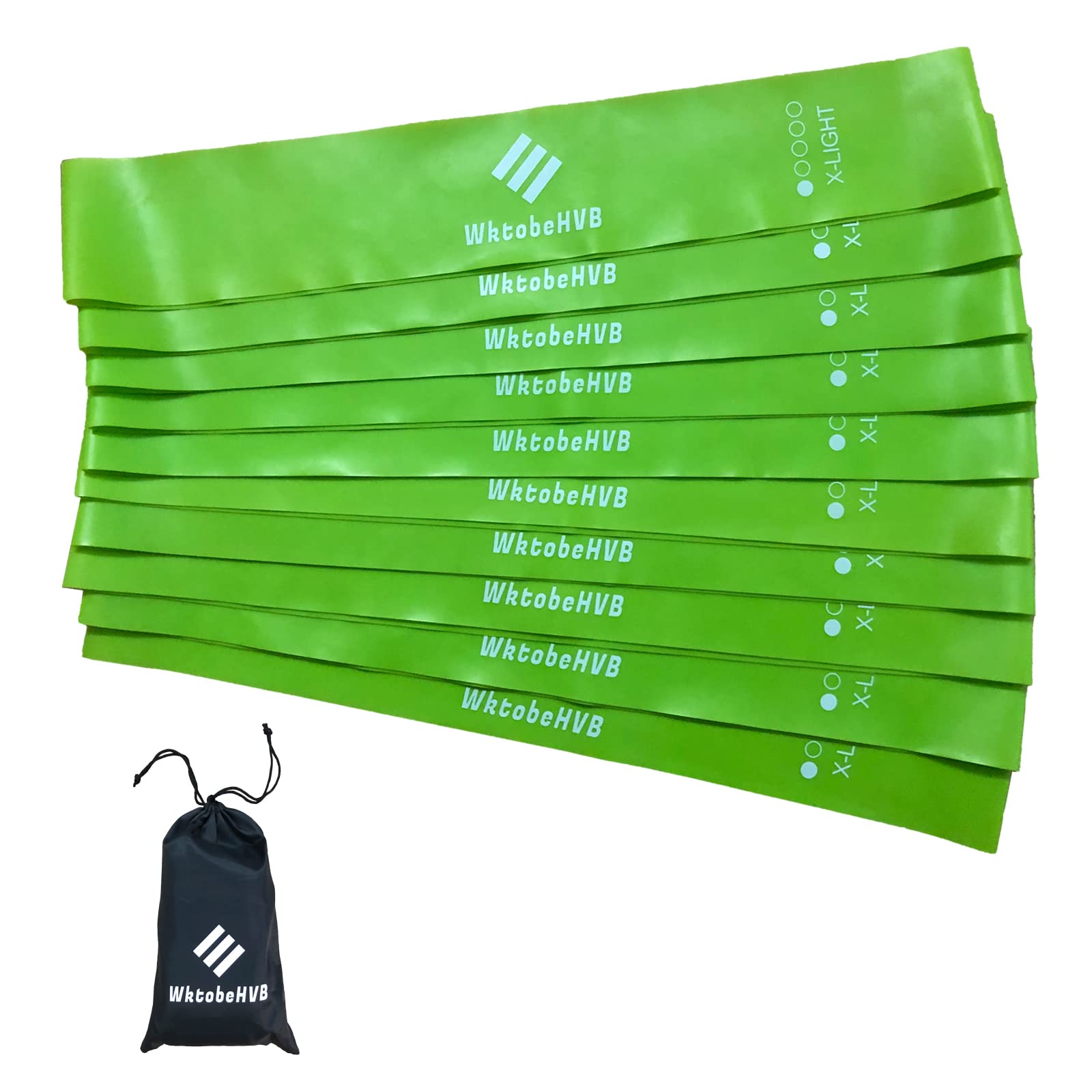 Resistance Loop Exercise Bands-5/10 Pack-10/12 Inch Stretch Bands for Working Out with Carry Bag-Elastic Bands for Physical Therapy, Rehab, Yoga, Pilates and Strength Training at Home or Gym