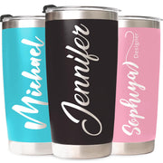 Personalized Tumbler Custom Coffee Tumbler Laser Engrave with Name 20 Oz Stainless Steel Travel Tumbler Cup Mug Personalized Gifts for Birthday Christmas Anniversary for Men Women Kids