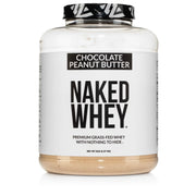 NAKED Whey Chocolate Protein Powder - Only 3 Ingredients - Grass Fed Whey Protein Powder, Organic Chocolate and Organic Coconut Sugar, No GMO, No Soy, and Gluten Free - 24 Servings