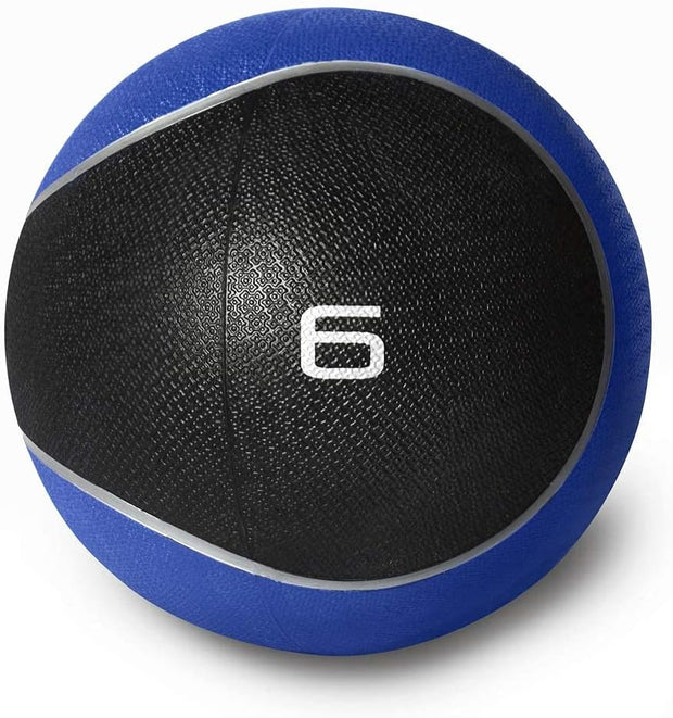 WF Athletic Supply Medicine & Exercise Ball - Durable Rubber & Consistent Weight Distribution; Comfort Textured Grip for Strength, Balance & Core Training, Multiple Choices Available