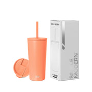 Simple Modern Insulated Tumbler with Lid and Straw | Iced Coffee Cup Reusable Stainless Steel Water Bottle Travel Mug | Gifts for Women Men Her Him | Classic Collection | 24oz | Midnight Black