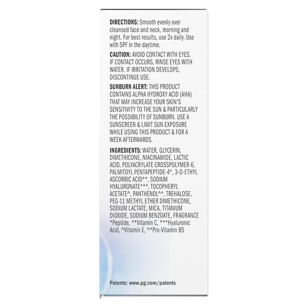 Olay Super Serum - Niacinamide, Vitamin C & E, Collagen Peptide, AHA - 5-in-1 Skin Care Benefits for Face - Healthy Glow, Brightening, Hydrating, Smoothing, Firming, Evens Tone, Anti-Aging, 1.7 Oz