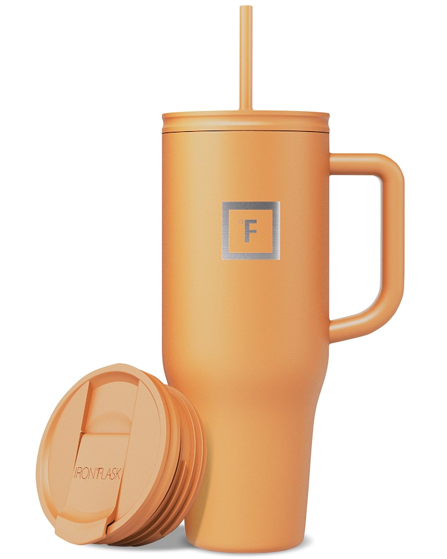 IRON °FLASK Co-Pilot Insulated Mug w/Straw & Flip Cap Lids - Cup Holder Bottle for Hot, Cold Drink - Leak-Proof - Water, Coffee Portable Travel Mug - Aurora, 32 Oz