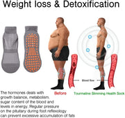 VFlex Tourmaline Slimming Self-Heating Shaping Socks - 3 Pairs of Acupressure Health Socks for Foot Massage