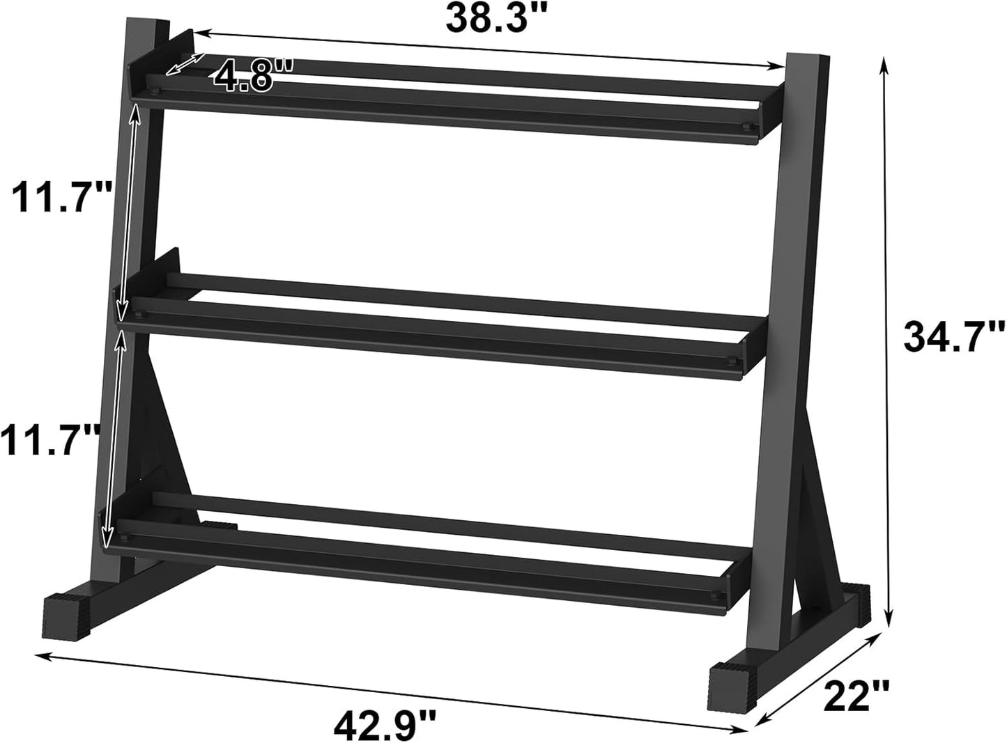 Premium Rubber Coated Hex Dumbbell Weight Set with Rack, Multiple Packages,210LB/350LB/450LB/550LB Set for Home Gym, Hand Weights for Muscle Toning, Strength Building & Full Body Workout